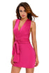 Rosy Multi-wear Open Back Club Cocktail Party Mini Dress